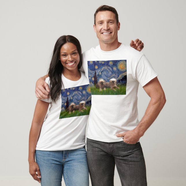Starry Night - Two Brussels Griffon T-Shirt (Unisex)