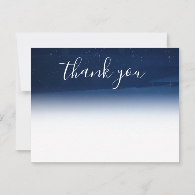 Starry Night Under the Stars Thank you Card (Front)
