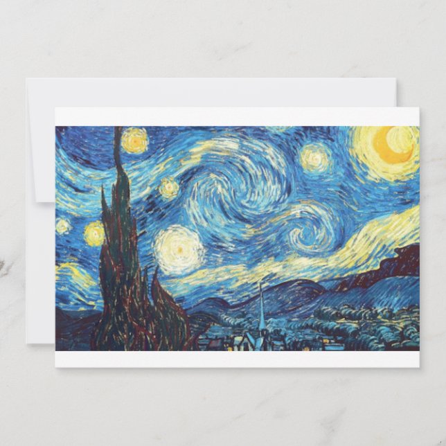 Starry Night, Van Gogh, Art Flat Card (Front)