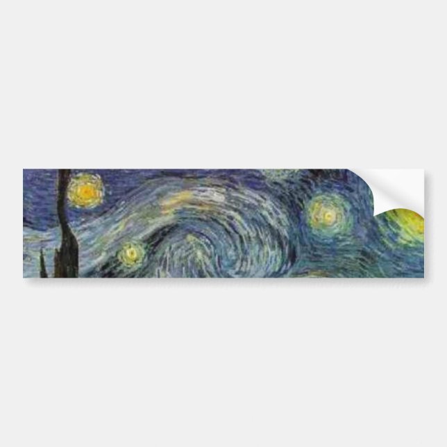 Starry Night - van Gogh Bumper Sticker (Front)
