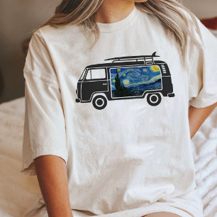 Starry Night Van Gogh Camper Surf Van Art Tri-Blend Shirt