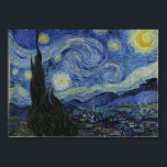 Starry Night, Van Gogh Famous Painting  Poster<br><div class="desc">Vincent Van Gogh Starry Night Poster</div>