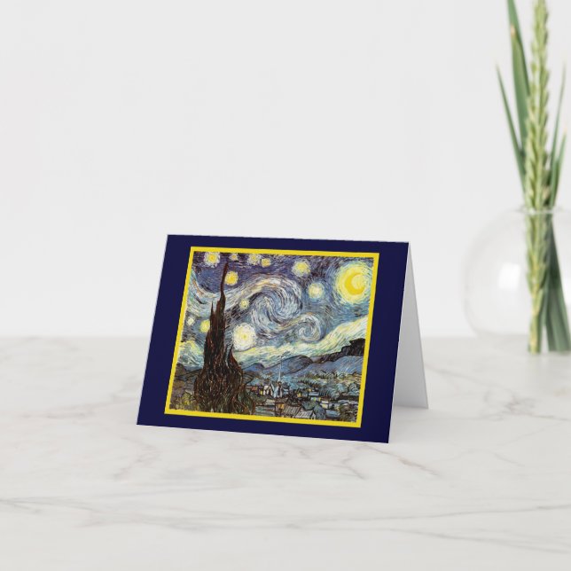 Starry Night Van Gogh Fine Art Card (Front)