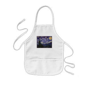 Starry Night, Van Gogh French Town Saint Remy Kids Apron