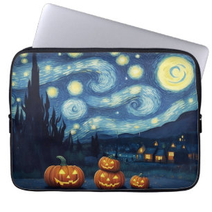 Starry Night Van Gogh Halloween Laptop Sleeve