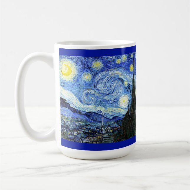 Starry Night Van Gogh Impressionism Mug (Left)
