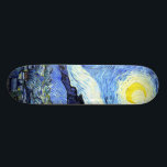 Starry Night Van Gogh Impressionism Skateboard<br><div class="desc">Gorgeous French  Impressionism    vintage fine art    painting of The Starry Night,  by Vincent Van Gogh,      is on this Skateboard.  Image is   public domain due to expired copyright.</div>