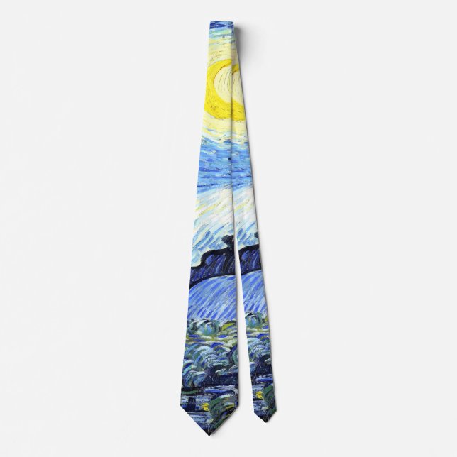 Starry Night Van Gogh Impressionism Tie (Front)