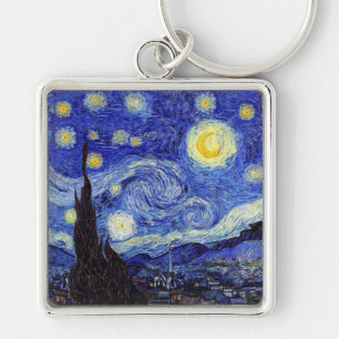 Starry Night Van Gogh Inspired Premium Keychain