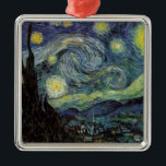 Starry Night - van Gogh Metal Tree Decoration<br><div class="desc">From the miner's lamp of Nuenen to the one he placed on his window-sill following the scene with Gauguin; from the evening star he noted in 1875 in Corot Olive Orchard to the letter he wrote to his brother in August 1888, in which he said: "Some day or other you...</div>