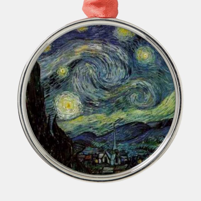 Starry Night - van Gogh Metal Tree Decoration (Front)