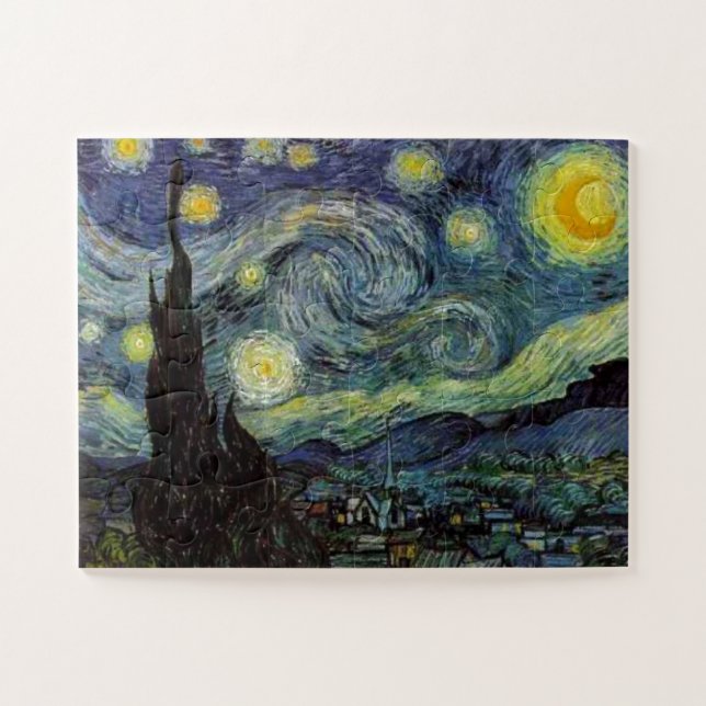 Starry Night - van Gogh Painting Art Jigsaw Puzzle (Horizontal)