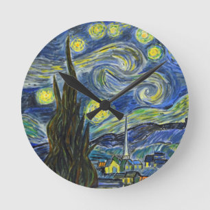 Starry Night, Van Gogh Round Clock