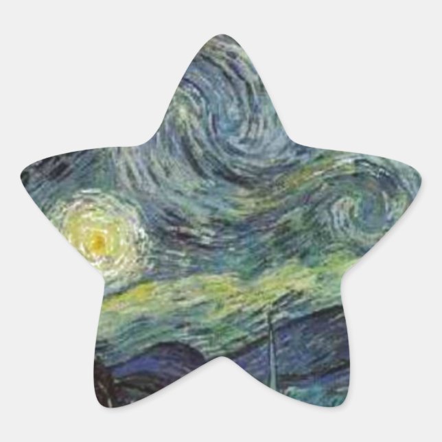 Starry Night - van Gogh Star Sticker (Front)