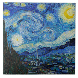 Starry Night, Van Gogh Tile