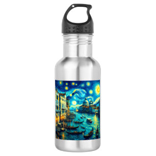 Starry Night Venice Italy 532 Ml Water Bottle