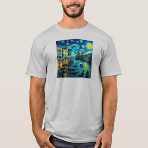 Starry Night Venice Italy T-Shirt