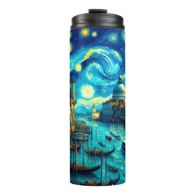 Starry Night Venice Italy Thermal Tumbler (Front)