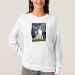 Starry Night (Vertical) - Borzoi T-Shirt