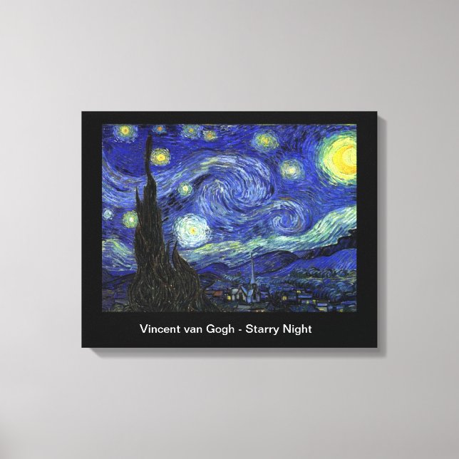 Starry Night, Vincent van Gogh Canvas Print (Front)