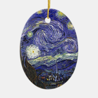 Starry Night, Vincent Van Gogh. Ceramic Tree Decoration