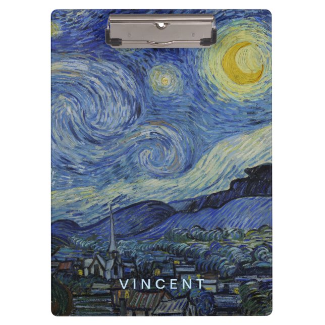 Starry Night Vincent van Gogh Clipboard (Front)
