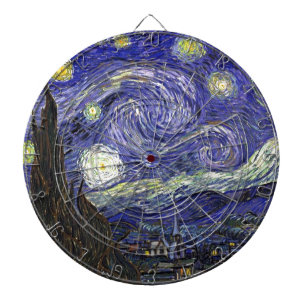 Starry Night, Vincent Van Gogh. Dartboard