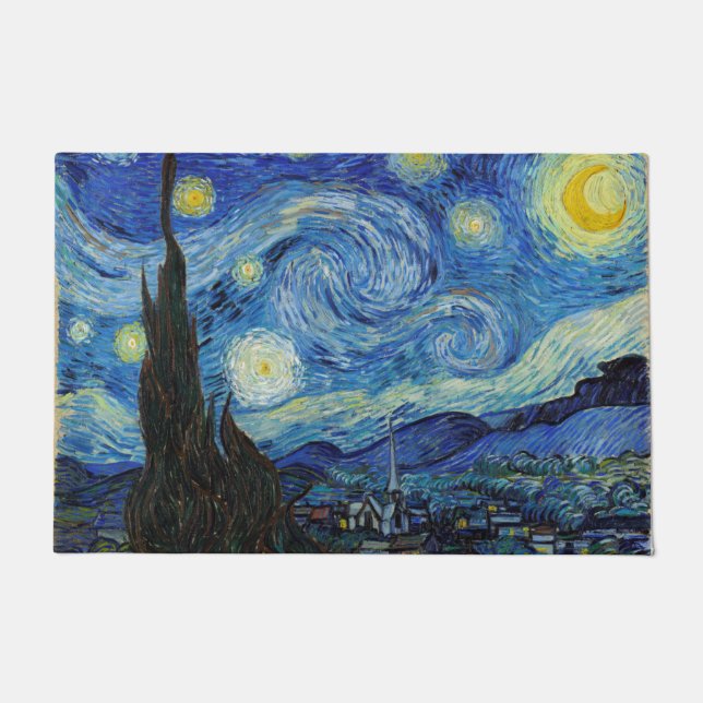 Starry Night, Vincent van Gogh Doormat (Front)