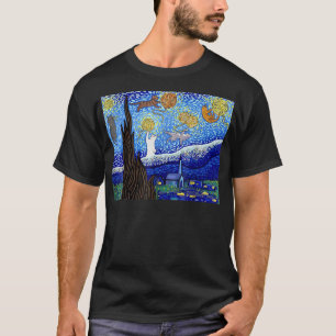 Starry Night Vincent van Gogh Famous Painting Star T-Shirt