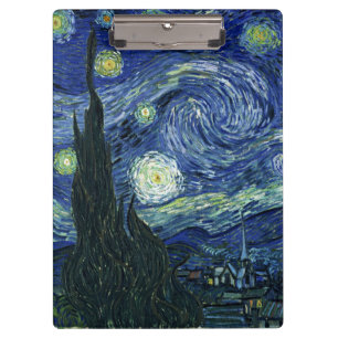 Starry Night Vincent van Gogh Fine Art Painting Clipboard