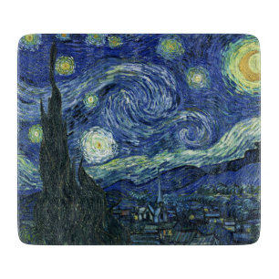 Starry Night Vincent van Gogh Fine Art Painting Cu Cutting Board