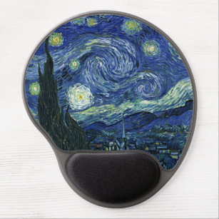 Starry Night Vincent van Gogh Fine Art Painting Gel Mouse Mat