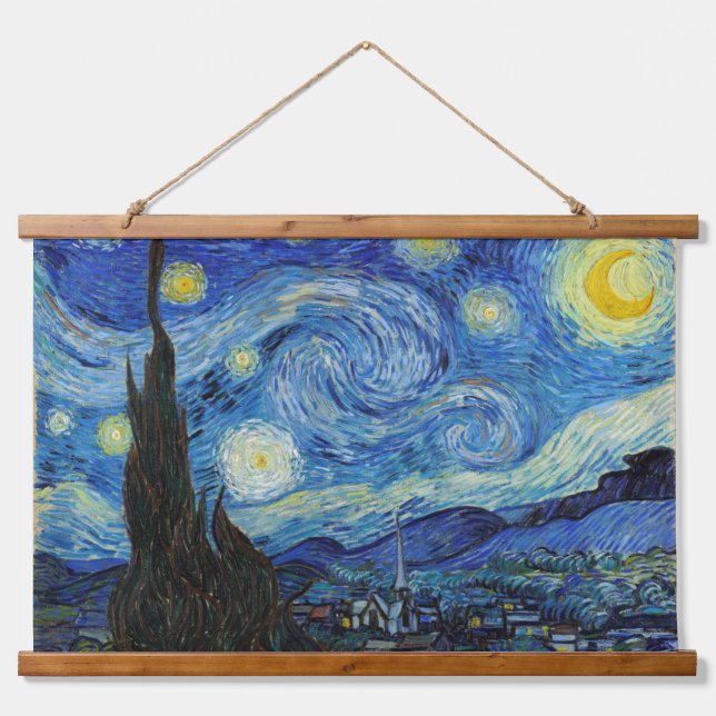 Starry Night, Vincent van Gogh Hanging Tapestry (Front)
