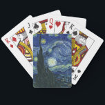 Starry Night Vincent van Gogh Impressionist Art Playing Cards<br><div class="desc">Vincent van Gogh (Dutch, 1853 - 1890) Starry Night, 1889, Oil on canvas Unframed: 73 × 92 cm (28.7 × 36.2 in) This painting depicts the view from the east facing window of Van Gogh's asylum room at Saint-Rémy-de-Provence, he added an idealised village. It has been in the permanent collection...</div>
