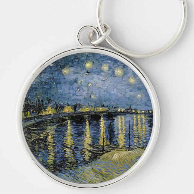  Starry Night  Vincent  van Gogh     Key Ring (Front)