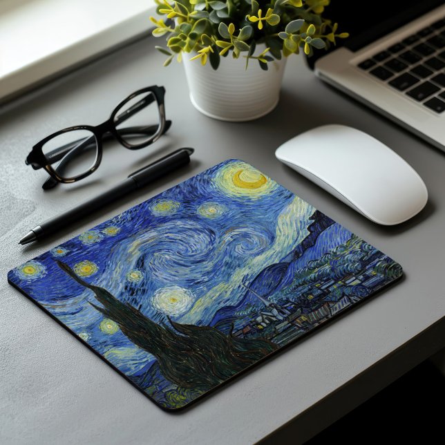 Starry Night | Vincent van Gogh Mouse Mat (Creator Uploaded)