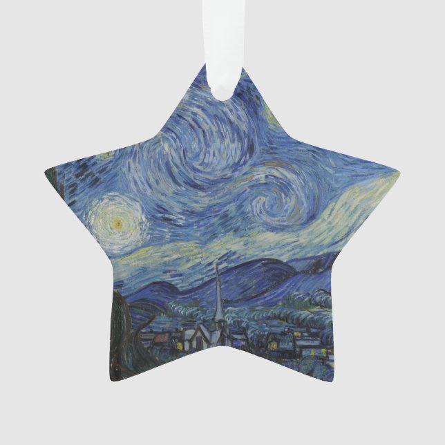 Starry Night Vincent van Gogh Ornament (Front)