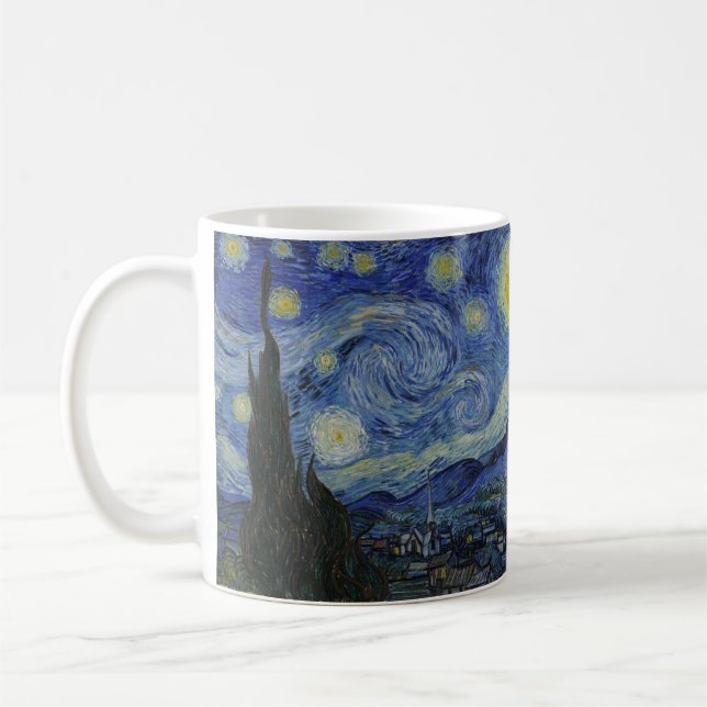 Starry Night Vincent van Gogh Painting Coffee Mug (Left)