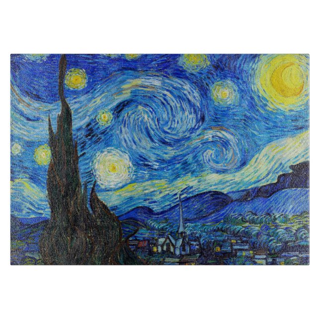 Starry Night Vincent Van Gogh painting paris Cutting Board (Front)