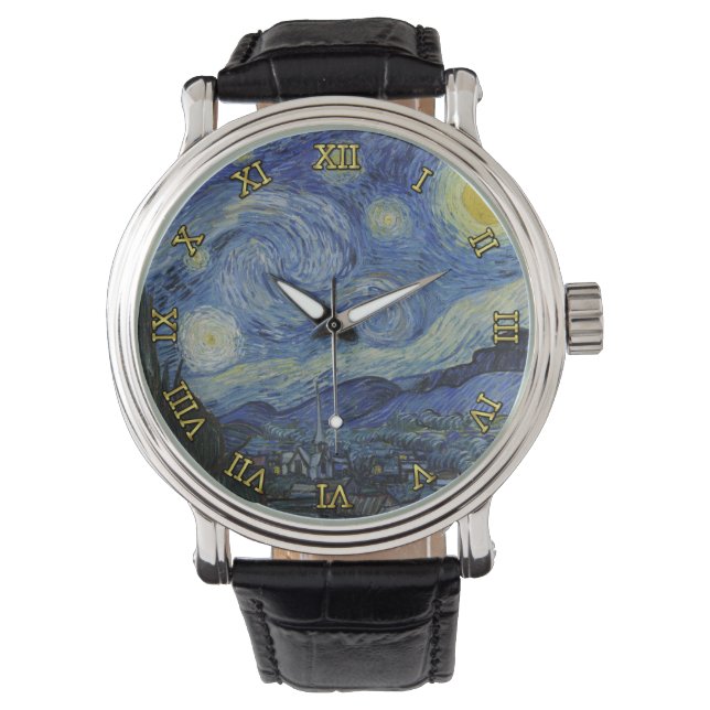 Starry Night Vincent van Gogh Painting Watch (Front)