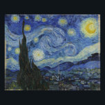 Starry Night Vincent Van Gogh Photo Print<br><div class="desc">Starry Night by Vincent Van Gogh, oil on canvas 1889, is a landscape painting of a vast swirl of shining stars over a landscape of distant town and rolling hills, with a single cypress tree rising in the foreground like a dark green flame. Van Gogh painted his starry masterpiece not...</div>