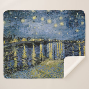  Starry Night  Vincent  van Gogh   Sherpa Blanket