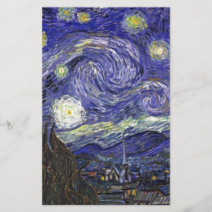 Starry Night, Vincent Van Gogh. Stationery