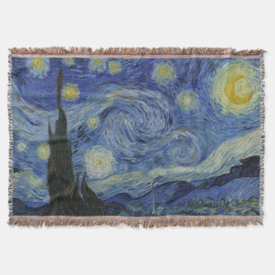 Starry Night Vincent van Gogh Throw Blanket