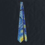 Starry Night, Vincent van Gogh Tie<br><div class="desc">Vincent Willem van Gogh (30 March 1853 – 29 July 1890) was a Dutch post-impressionist painter who is among the most famous and influential figures in the history of Western art. In just over a decade, he created about 2, 100 artworks, including around 860 oil paintings, most of which date...</div>