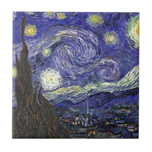 Starry Night, Vincent Van Gogh. Tile