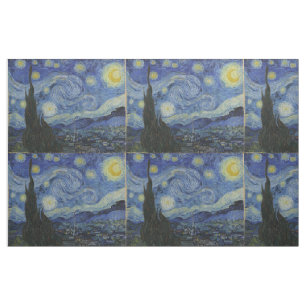 Starry Night Vincent van Gogh Tiled Fabric