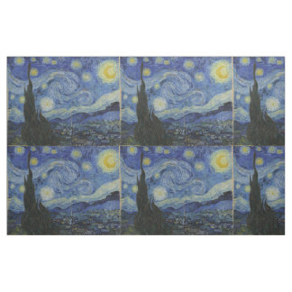 Starry Night Vincent van Gogh Tiled Fabric