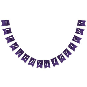 Starry night wedding congratulations bunting