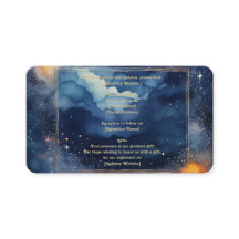 Starry Night Wedding Enclosure Card 